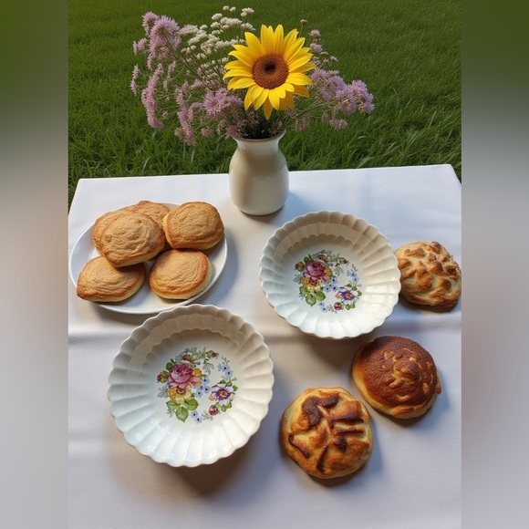 VINTAGE SET OF FLORAL BOWLS - Picture 4 of 11